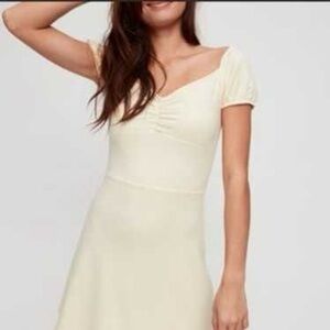 Aritzia Sunday Best yellow peasant dress